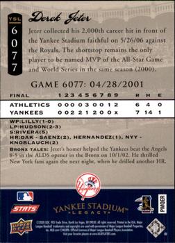 2008 Upper Deck Yankee Stadium Legacy #6077 Derek Jeter Back