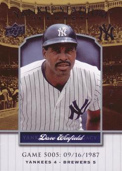 2008 Upper Deck Yankee Stadium Legacy #5005 Dave Winfield Front