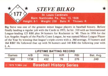 1979 TCMA The 1950’s #177 Steve Bilko Back