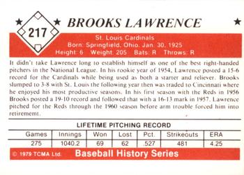 1979 TCMA The 1950’s #217 Brooks Lawrence Back