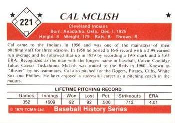 1979 TCMA The 1950’s #221 Cal McLish Back