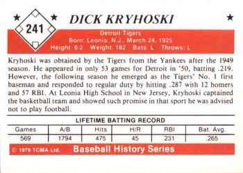 1979 TCMA The 1950’s #241 Dick Kryhoski Back