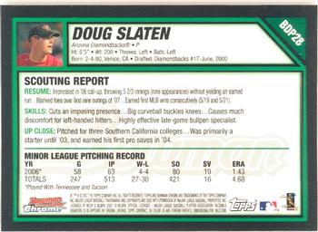 2007 Bowman Draft Picks & Prospects - Chrome #BDP28 Doug Slaten Back