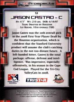 2008 TriStar Prospects Plus #9 Jason Castro Back