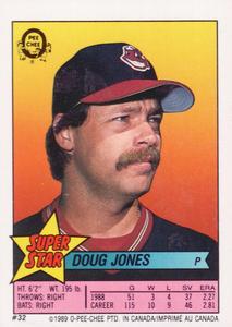 1989 O-Pee-Chee Stickers - Super Star Backs #32 Doug Jones Front