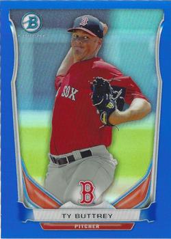 2014 Bowman - Chrome Prospects Blue Refractors #BCP30 Ty Buttrey Front