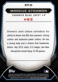 2014 Bowman - Top 100 Prospects #BTP-93 Marcus Stroman Back