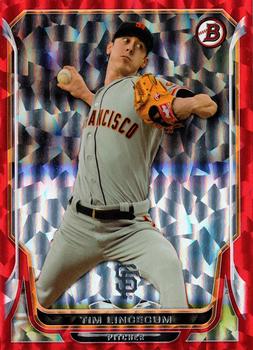 2014 Bowman - Red Ice #73 Tim Lincecum Front