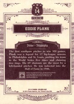 2014 Panini Golden Age #14 Eddie Plank Back
