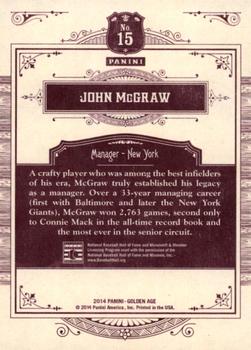 2014 Panini Golden Age #15 John McGraw Back