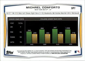 2014 Bowman Draft #DP7 Michael Conforto Back