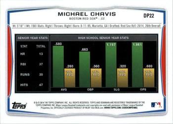 2014 Bowman Draft #DP22 Michael Chavis Back