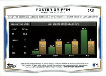 2014 Bowman Draft #DP24 Foster Griffin Back