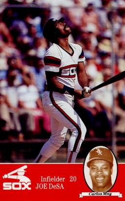 1985 Coke Chicago White Sox #NNO Joe DeSa / Carlos May Front