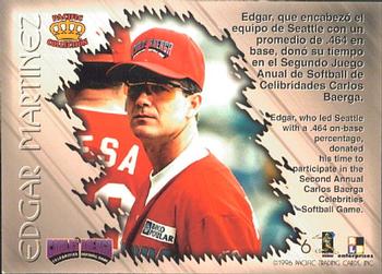 1996 Pacific Crown Collection Carlos Baerga Celebrity Softball #6 Edgar Martinez Back