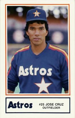 1987 Deer Park Hospital Houston Astros #3 Jose Cruz Front