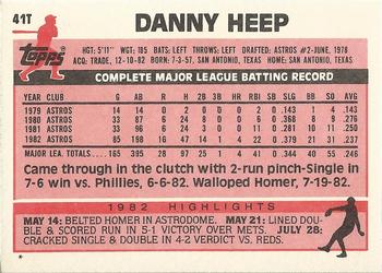 1983 Topps Traded #41T Danny Heep Back