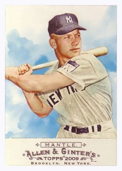 2009 Topps Allen & Ginter #136 Mickey Mantle Front