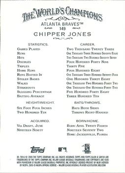 2009 Topps Allen & Ginter #149 Chipper Jones Back