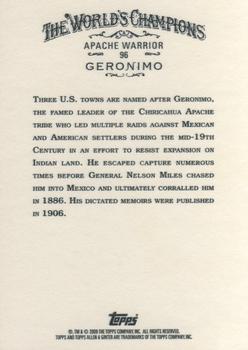 2009 Topps Allen & Ginter #96 Geronimo Back
