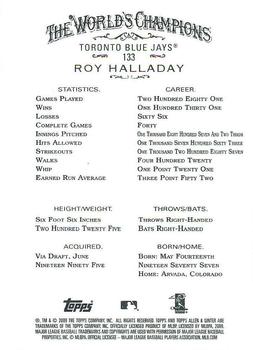 2009 Topps Allen & Ginter #133 Roy Halladay Back