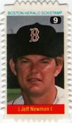 1983 Boston Herald SoxStamps #9 Jeff Newman Front