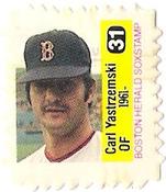 1983 Boston Herald SoxStamps #31 Carl Yastrzemski Front
