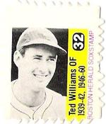 1983 Boston Herald SoxStamps #32 Ted Williams Front