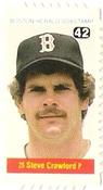 1983 Boston Herald SoxStamps #42 Steve Crawford Front