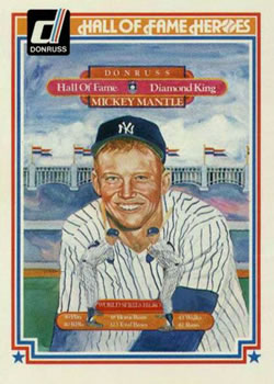 1983 Donruss Hall of Fame Heroes #43 Mickey Mantle Front