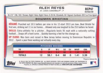 2014 Bowman - Chrome Prospects Orange Wave Refractors #BCP47 Alex Reyes Back