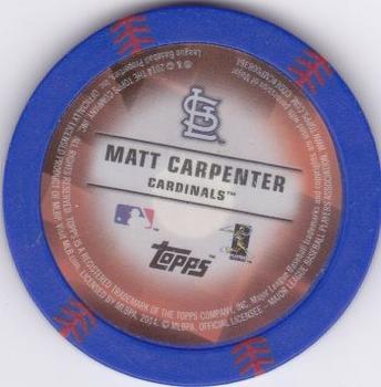2014 Topps Chipz - Magnets Blue #NNO Matt Carpenter Back
