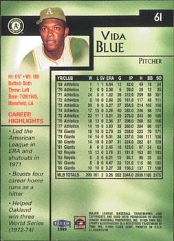 1999 Sports Illustrated Greats of the Game #61 Vida Blue Back