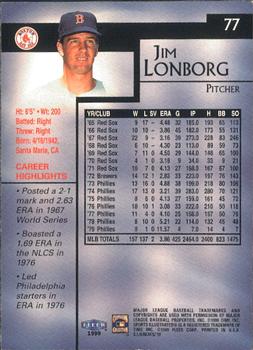 1999 Sports Illustrated Greats of the Game #77 Jim Lonborg Back