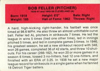 1987 Hygrade All-Time Greats #NNO Bob Feller Back