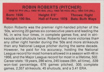 1987 Hygrade All-Time Greats #NNO Robin Roberts Back