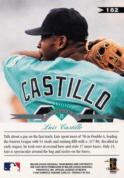 1997 Leaf #182 Luis Castillo Back