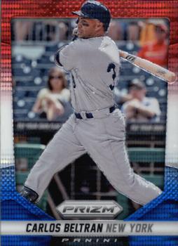 2014 Panini Prizm - Prizms Red White and Blue Pulsar #91 Carlos Beltran Front