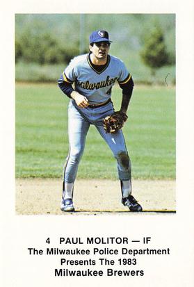 1983 Milwaukee Brewers Police #NNO Paul Molitor Front