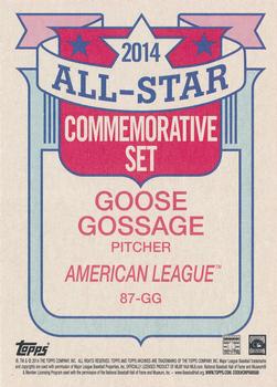 2014 Topps Archives - 1987 Topps All-Stars #87-GG Goose Gossage Back