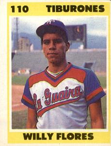 1987-88 Venezuelan Winter League Stickers #110 Willy Flores Front