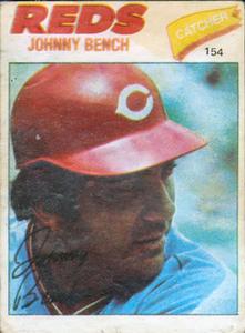 1977-78 Venezuelan Winter League Stickers #154 Johnny Bench Front