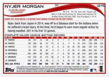 2014 Topps Update #US-115 Nyjer Morgan Back