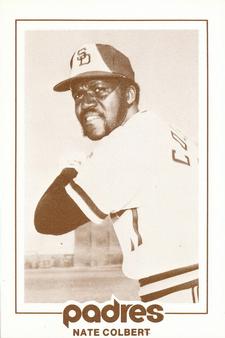 1977 San Diego Padres Schedules #NNO Nate Colbert Front