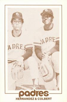 1977 San Diego Padres Schedules #NNO Enzo Hernandez / Nate Colbert Front