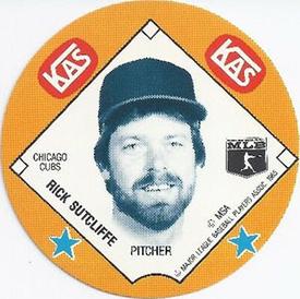 1985 KAS Discs #NNO Rick Sutcliffe Front