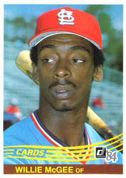 1984 Donruss #353 Willie McGee Front