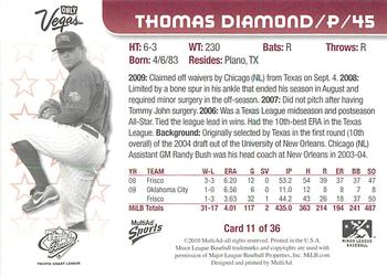 2010 MultiAd Pacific Coast League All-Stars #11 Thomas Diamond Back