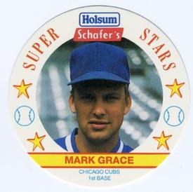 1989 Holsum Schafers Discs #12 Mark Grace Front
