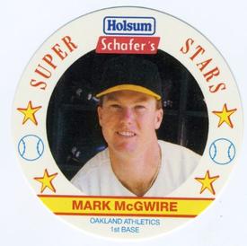 1989 Holsum Schafers Discs #14 Mark McGwire Front